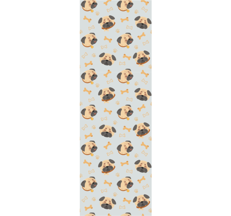 Children room roller blind british bulldog puppies pattern - TenStickers