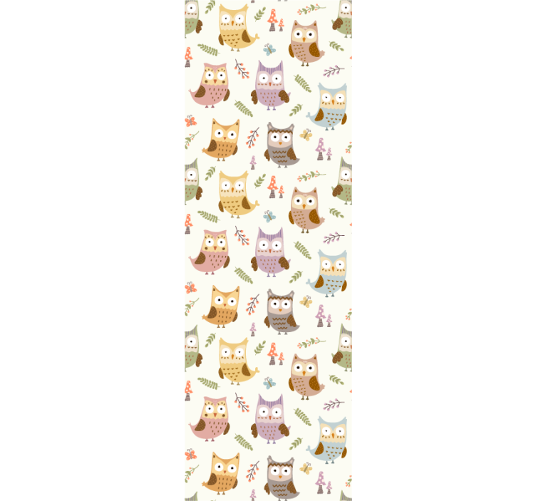 Children room roller blind cute profession owls - TenStickers