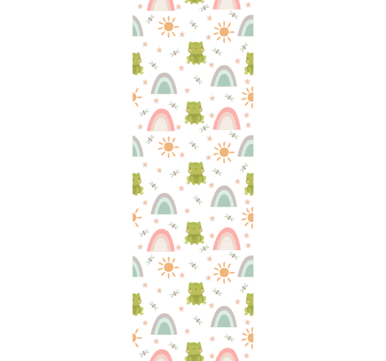 Children room roller blind cute frog cartoon tropical - TenStickers
