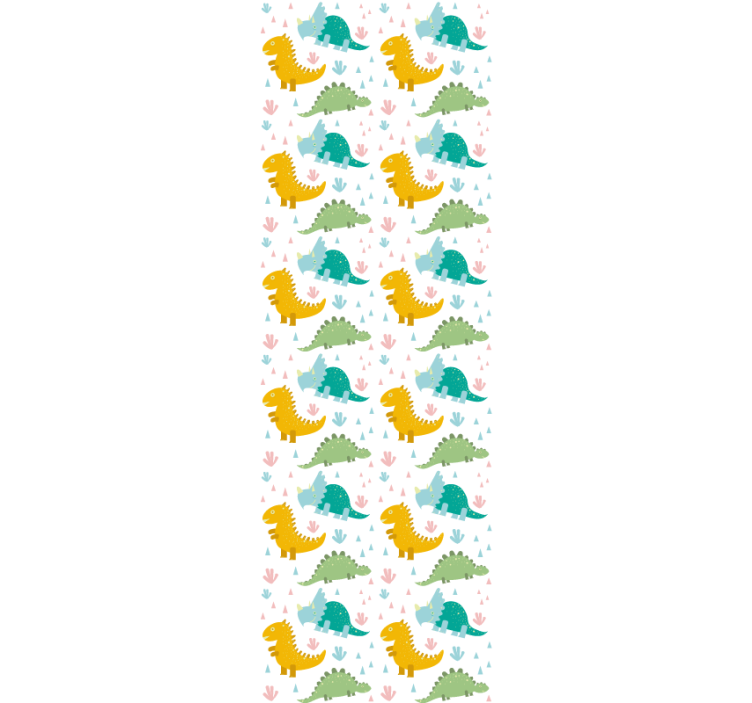 Children room roller blind with adorable dinosaur print - TenStickers