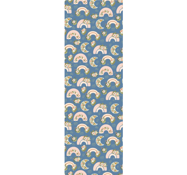 Children room roller blind with spring rainbow flowers - TenStickers