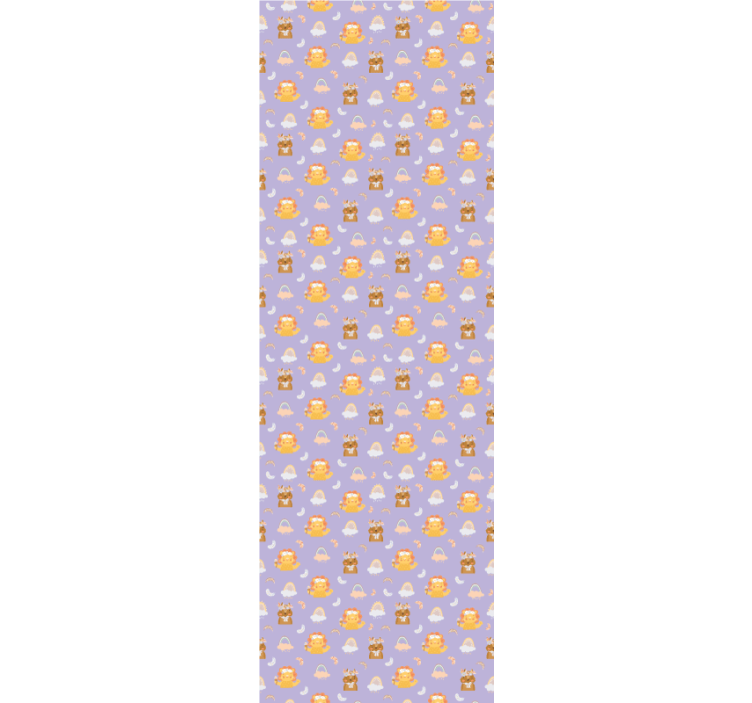 Children room roller blind with animals and rainbows - TenStickers