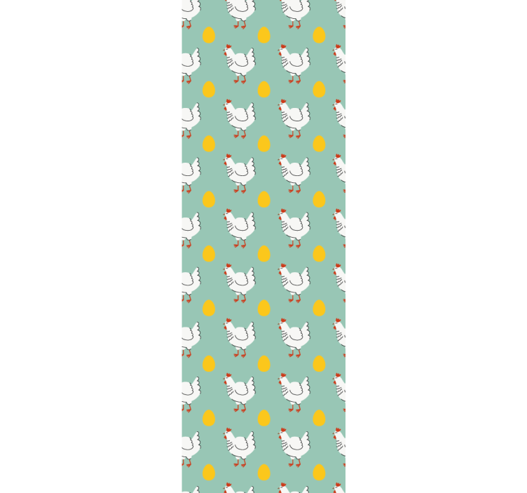 Children room roller blind white chick blue background - TenStickers