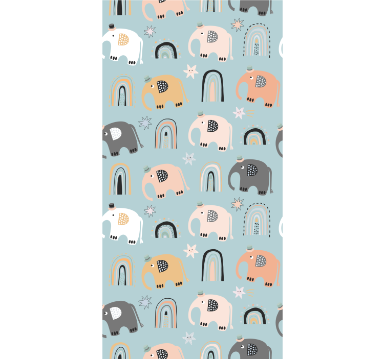 Children room roller blind cute elephants - TenStickers