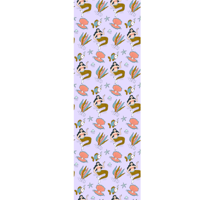 Children room roller blind mermaids and shells - TenStickers