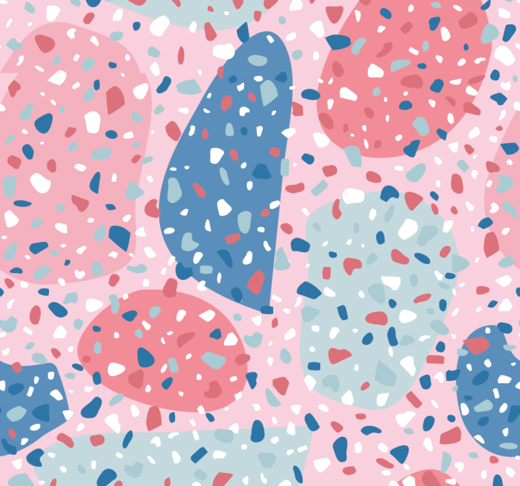 Children room roller blind in pink terrazzo - TenStickers