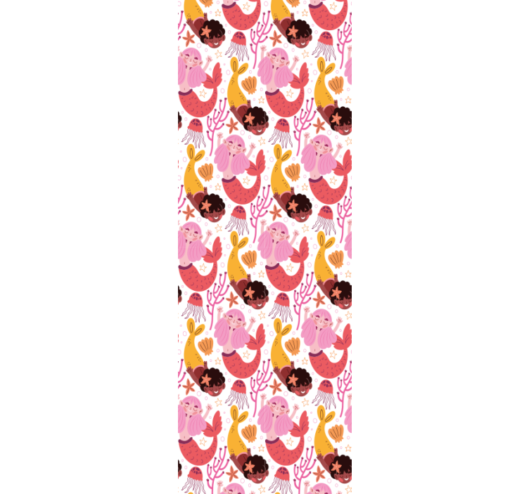 Children room roller blind mermaid smiling cartoon - TenStickers