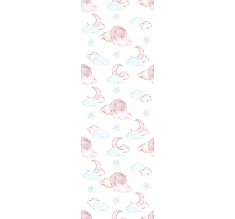 Children room roller blind watercolour baby moon - TenStickers