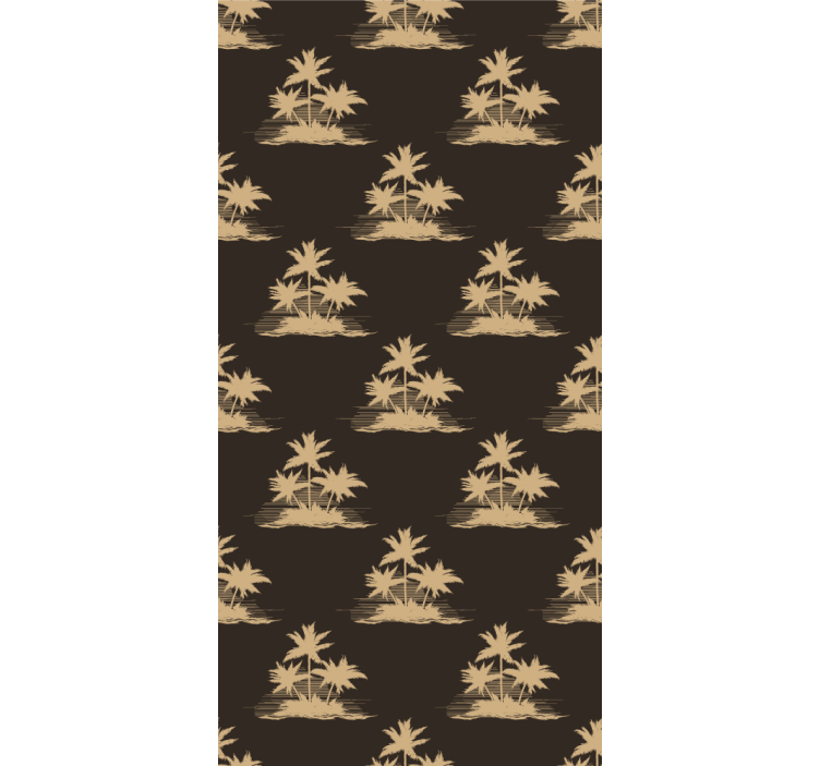 Children room roller blind with palm trees on black - TenStickers