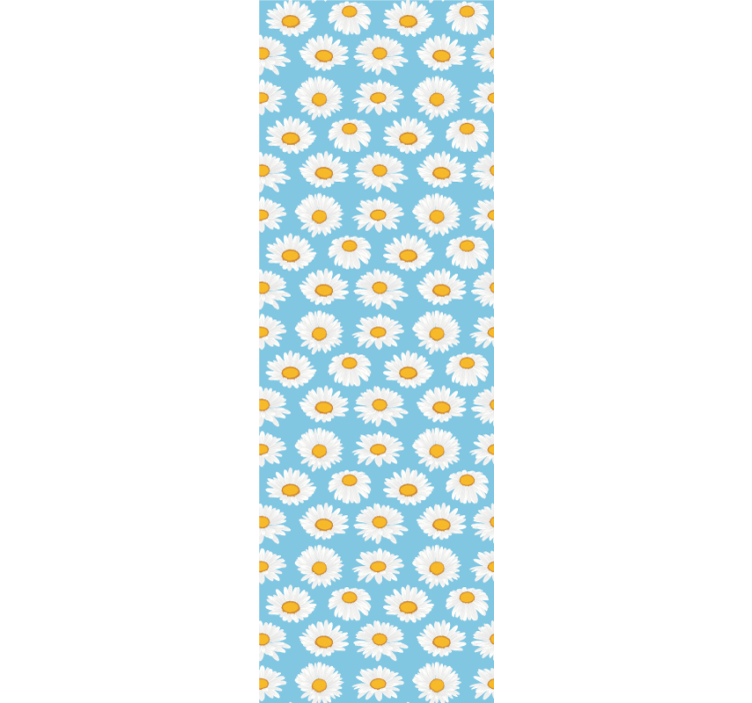 Children room roller blind with daisy pattern on blue - TenStickers