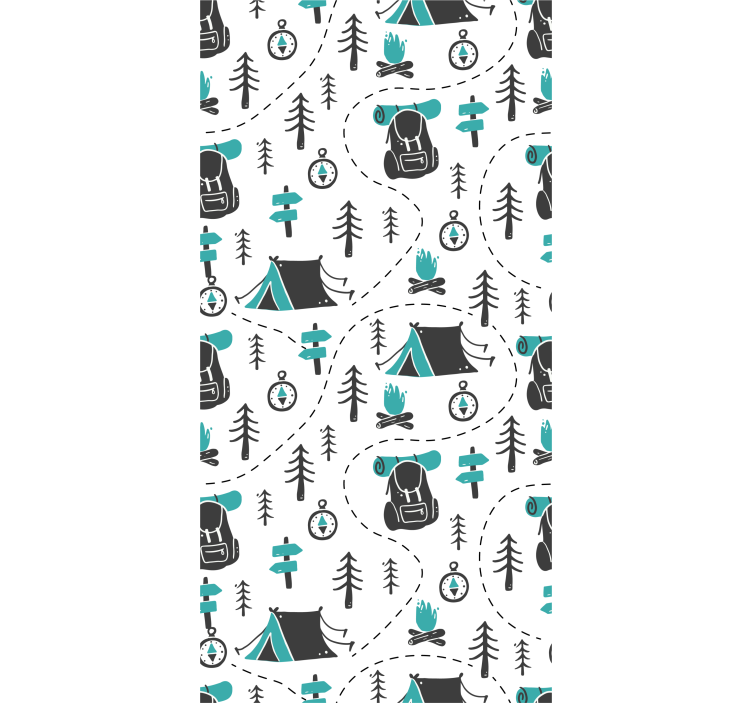Children room roller blind camping nature design - TenStickers