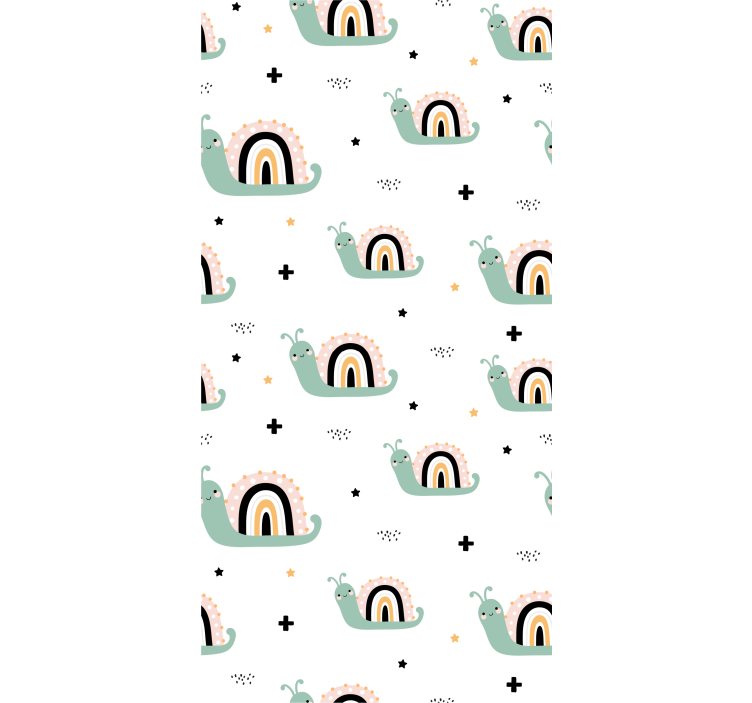 Children room roller blind cute snail rainbow shells - TenStickers
