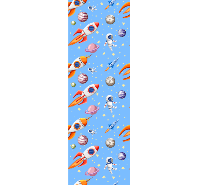 Children room roller blind watercolor baby space design - TenStickers
