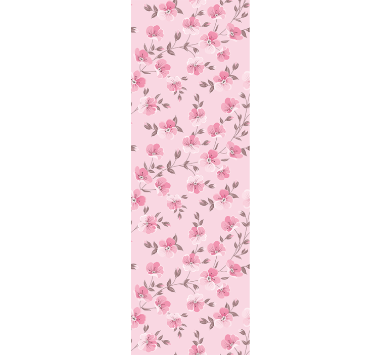 Children room roller blind with cute pink flowers - TenStickers