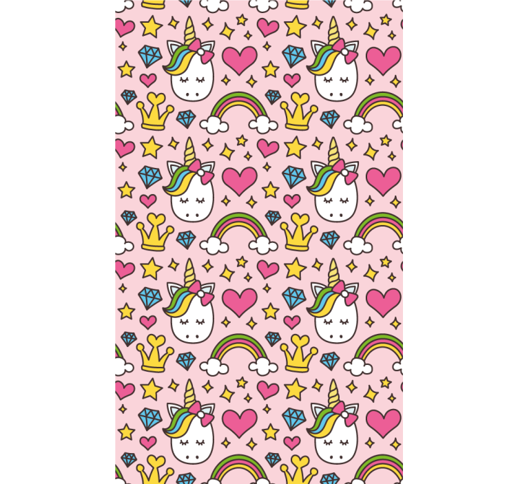 Cute rainbows and unicorns children room roller blind - TenStickers