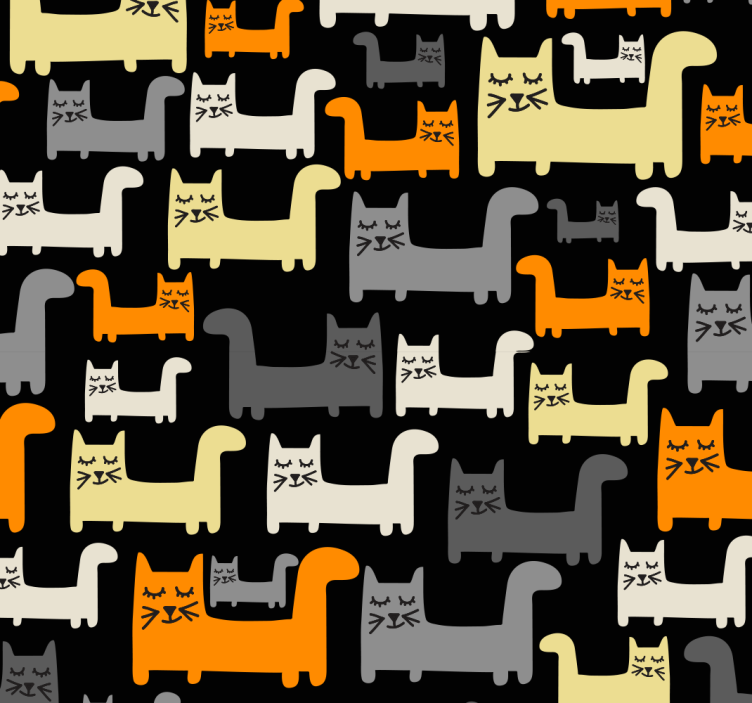 Grey cats children room roller blind - TenStickers