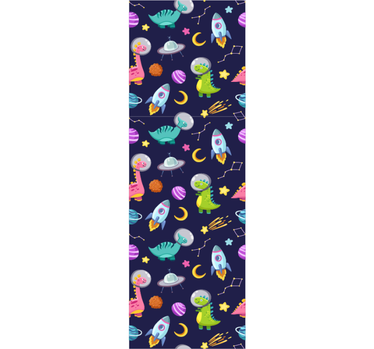 Children room roller blind cute design dino friends - TenStickers