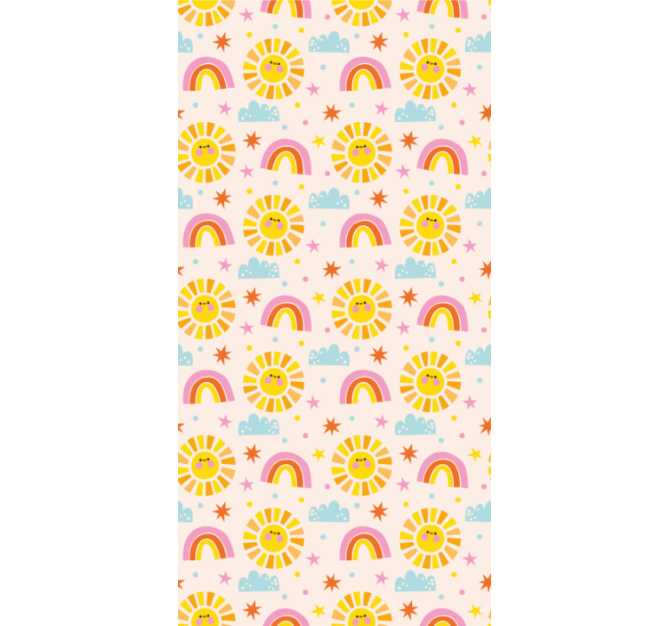 Children room roller blind pink rainbow design - TenStickers