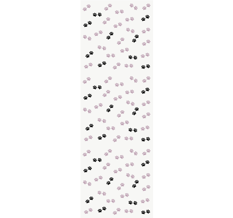 Children room roller blind with cat paw prints - TenStickers