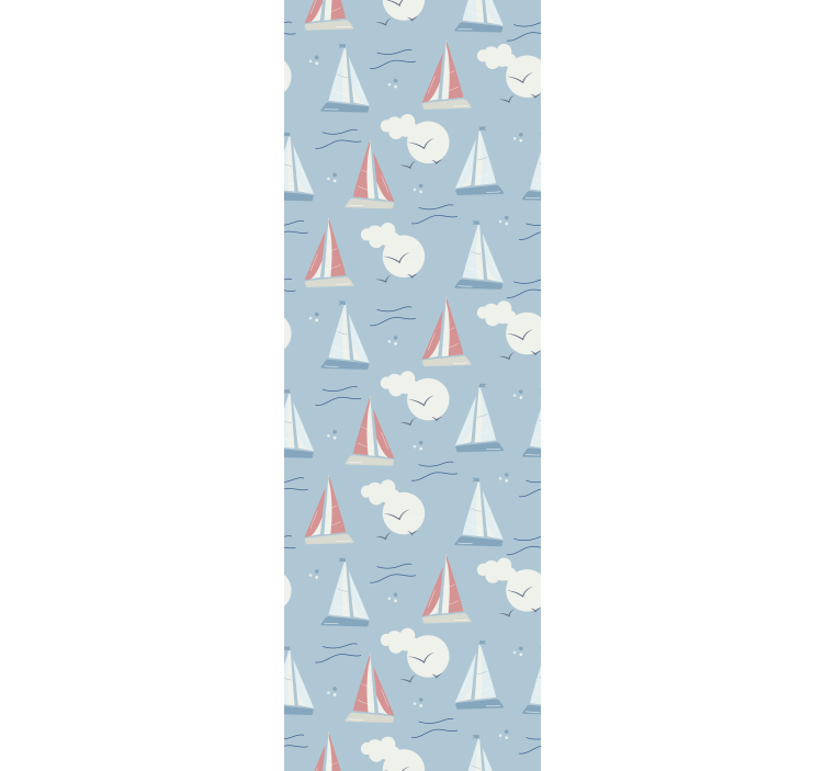 Children room roller blind cloud sailboat pattern - TenStickers