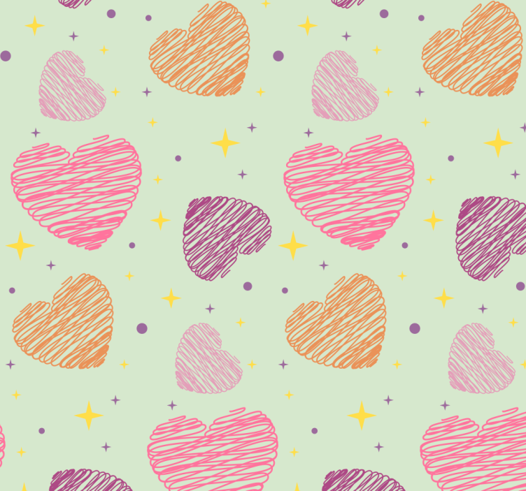 Children room roller blind pink hearts design - TenStickers