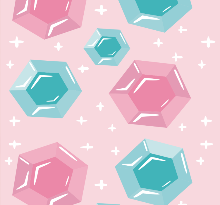 Children room roller blind in geometric jewel colors - TenStickers