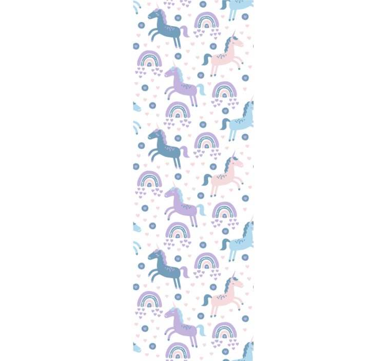 Children room roller blind with sweet pastel unicorns - TenStickers