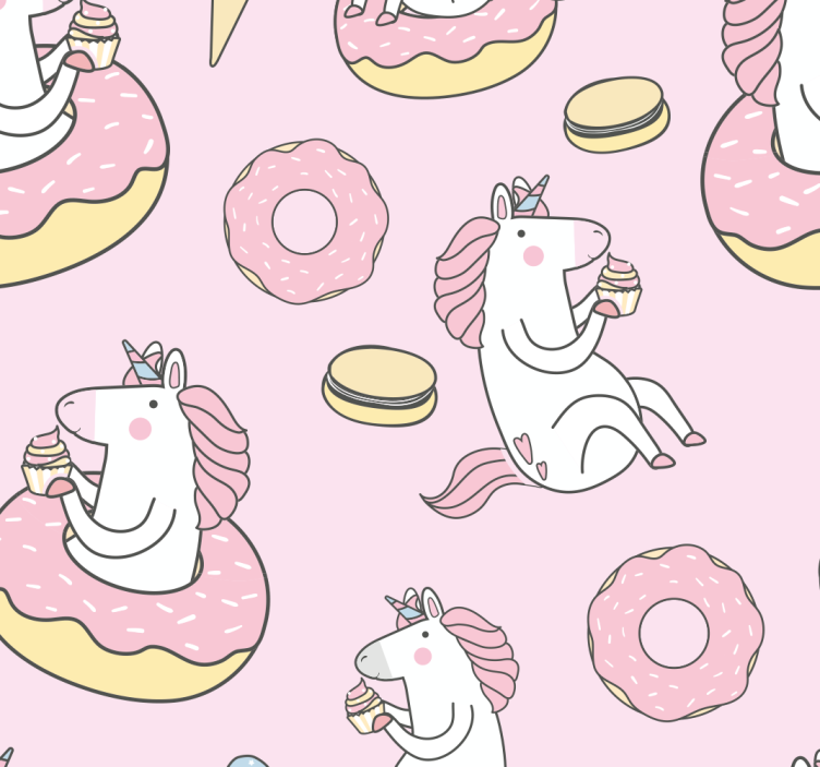 Children room roller blind pink unicorn - TenStickers
