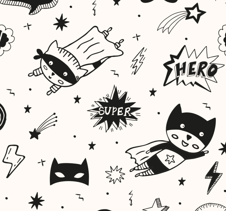 Children room roller blind superhero comic design - TenStickers