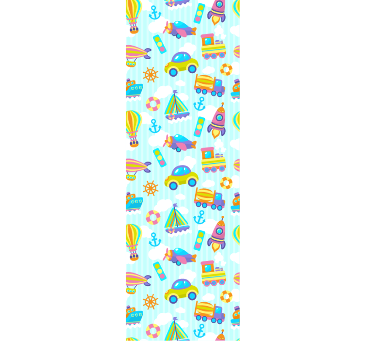 Children room roller blind with cute car design - TenStickers