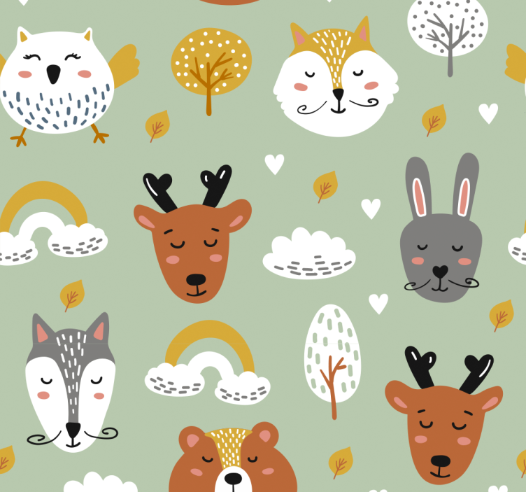Children room roller blind nordic style mountains - TenStickers