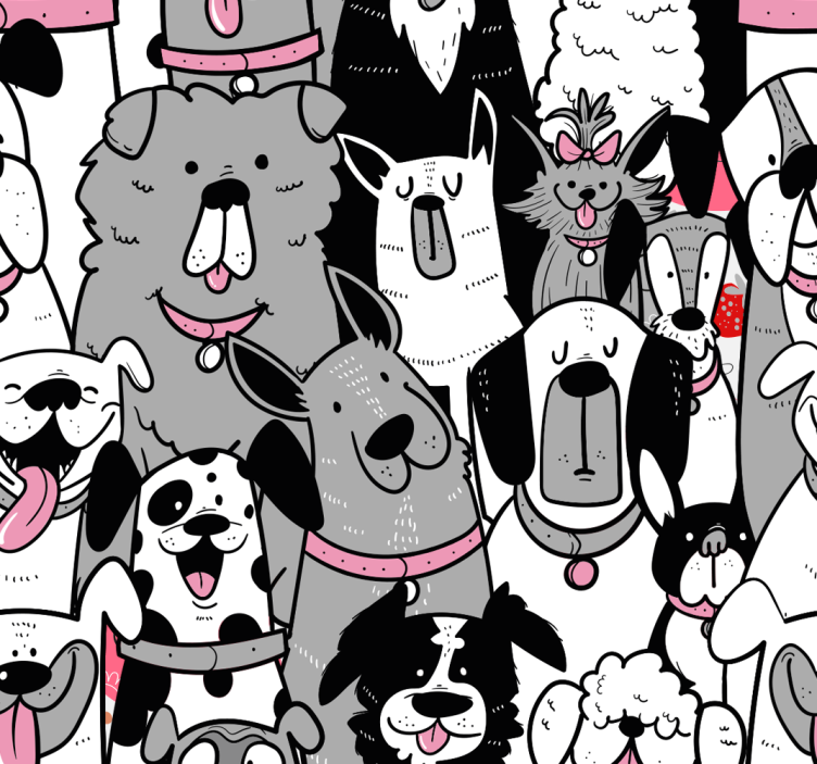 Children room roller blind dog outline design - TenStickers