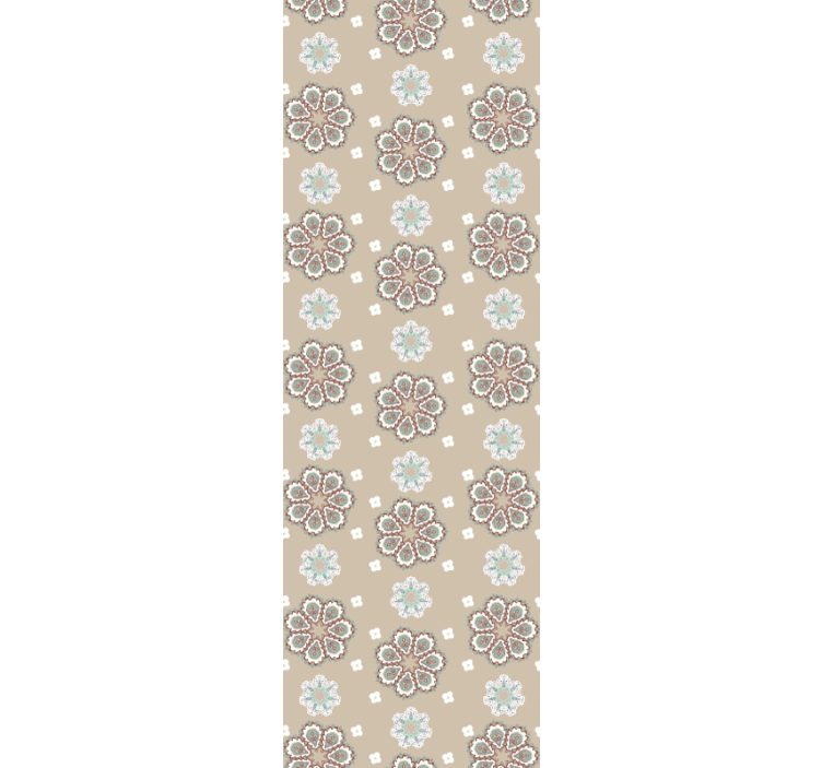 Office roller blind with elegant vintage floral pattern - TenStickers