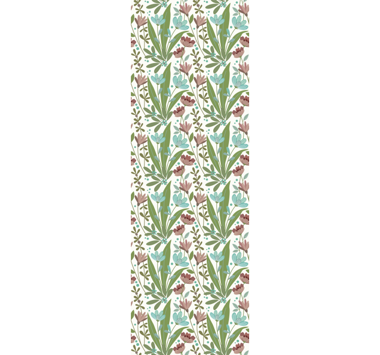 Office roller blind in granny chic floral style - TenStickers