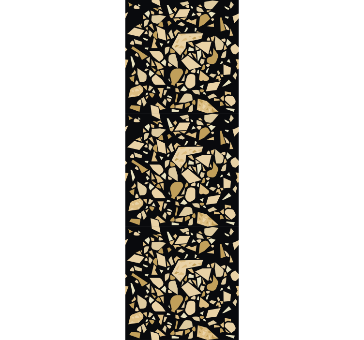 Office roller blind terrazzo style black gold - TenStickers