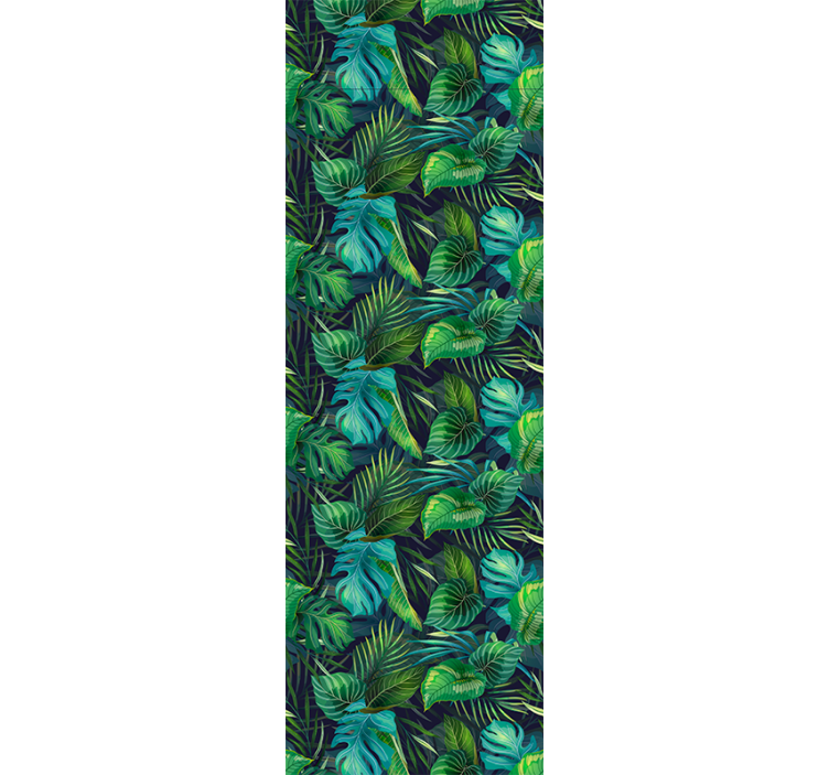 Office roller blind with realistic green leaves pattern - TenStickers