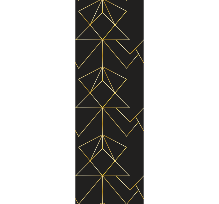 Black and gold elegant lines office roller blind - TenStickers