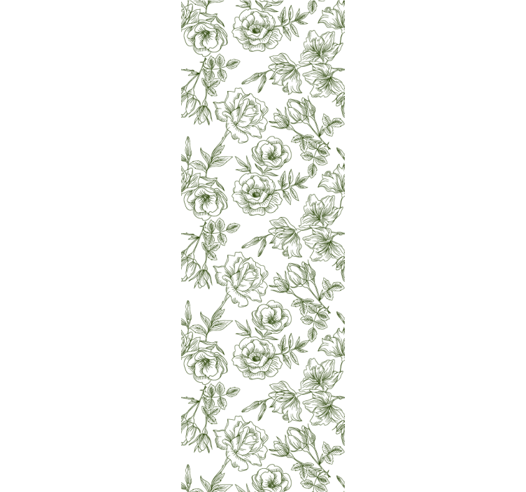 Office roller blind white roses - TenStickers