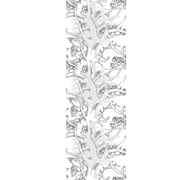 Office roller blind with dark tree branches - TenStickers