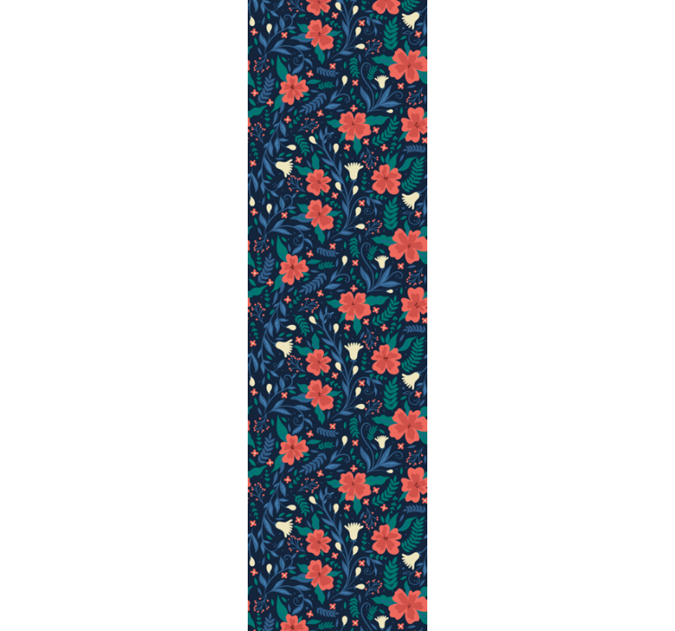 Office roller blind with nordic floral design - TenStickers