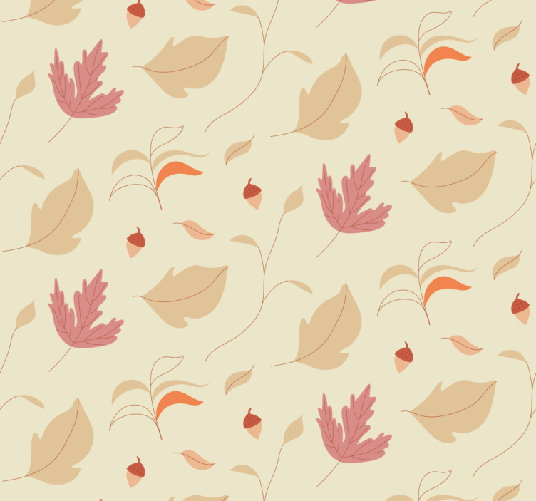 Office roller blind autumn leaves pattern - TenStickers