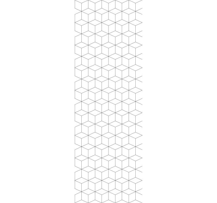 Office roller blind geometric cubes design - TenStickers