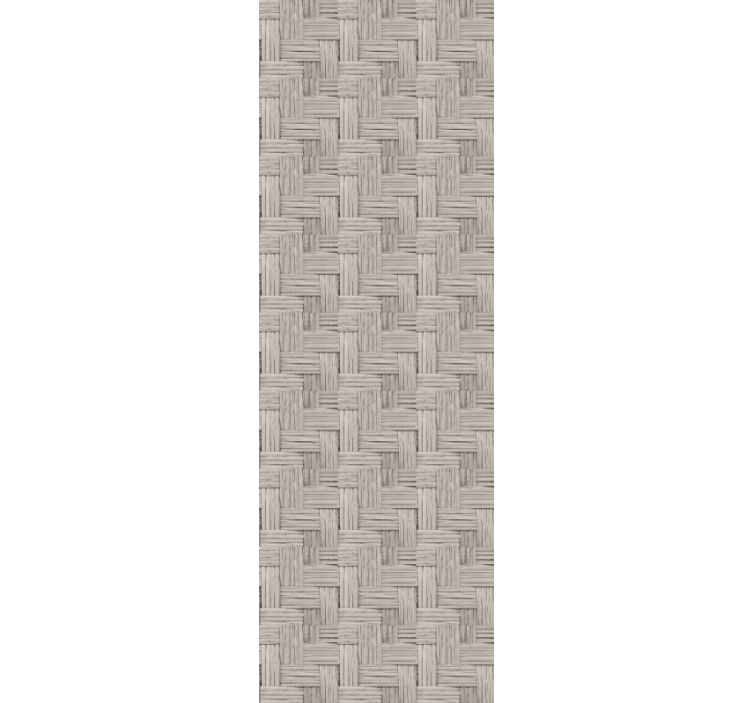 Office roller blind in gray handmade wicker effect - TenStickers