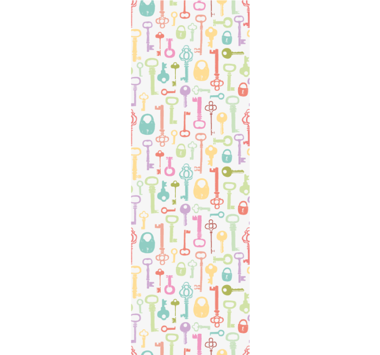 Teenage bedroom roller blind with key pattern motif - TenStickers