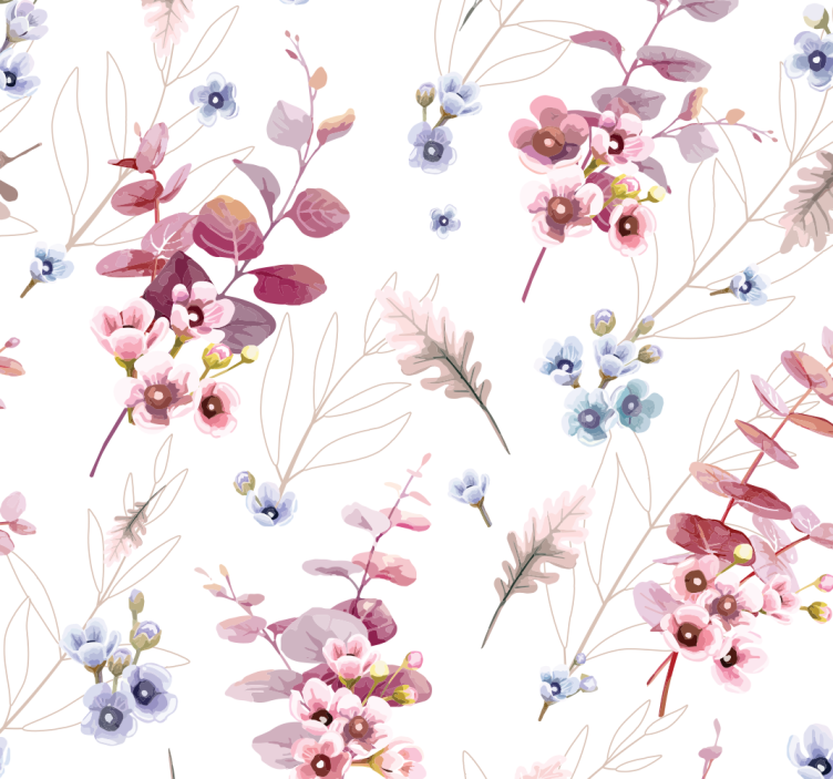 Teenage bedroom roller blind botanical print - TenStickers