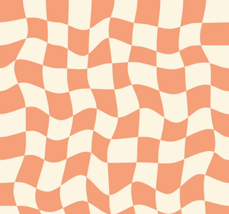 Teenage bedroom roller blind in funky checkerboard pattern - TenStickers