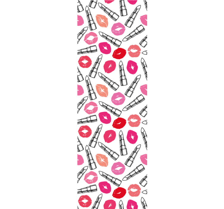 Teenage bedroom roller blind lipsticks and lips - TenStickers