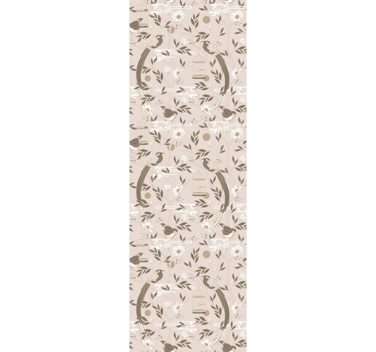 Teenage bedroom roller blind with vintage leaf design - TenStickers