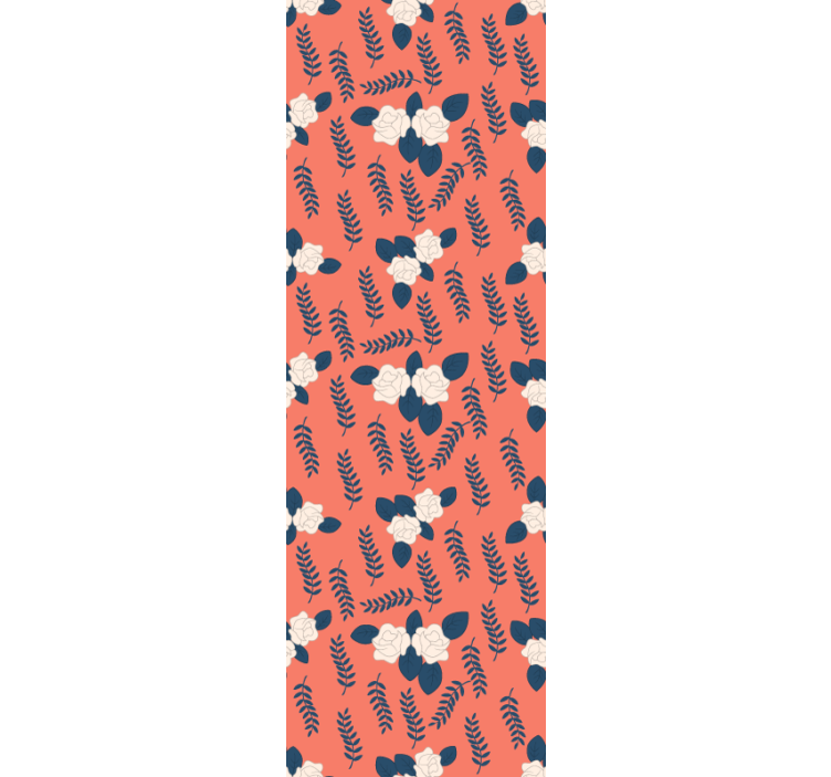Teenage bedroom roller blind orange rose flower pattern - TenStickers