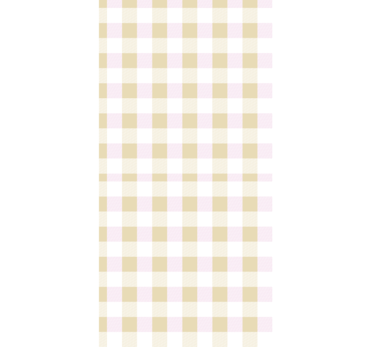Teenage bedroom roller blind in pink and gold tartan - TenStickers